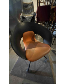 Chair DELI by Skandiform black-brown on wheels