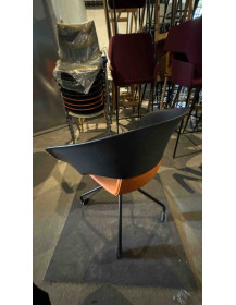 Chair DELI by Skandiform black-brown on wheels