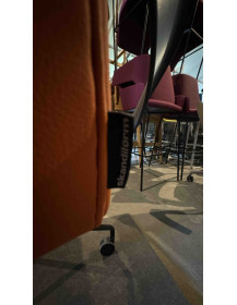 Chair DELI by Skandiform black-brown on wheels
