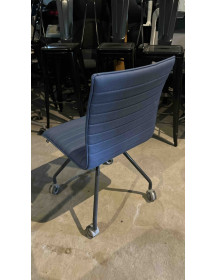 Used Bejot ORTE Chair – Upholstered Navy Blue with Casters