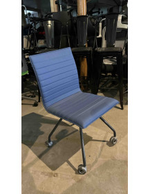 Used Bejot ORTE Chair – Upholstered Navy Blue with Casters