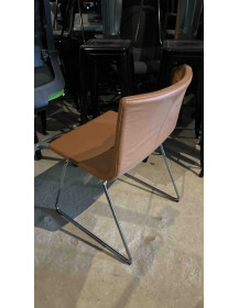 Used IKEA Bernhard Chair – Brown, on Silver Sled Base