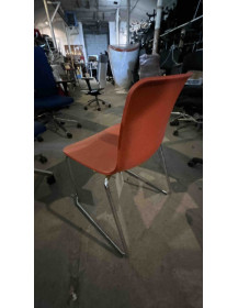 Used Vitra HAL RE Sledge Chair – Orange Seat, Sled Base