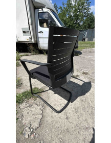 Used Steelcase Grey Conference Chair on Sled Base