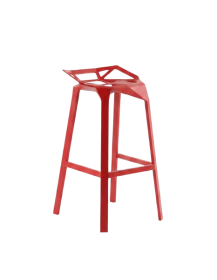 Uzywany-hoker-MAGIS-Stool-One-czerwony-geometryczny-zerowastedesign-outlet-meblowy-warszawa