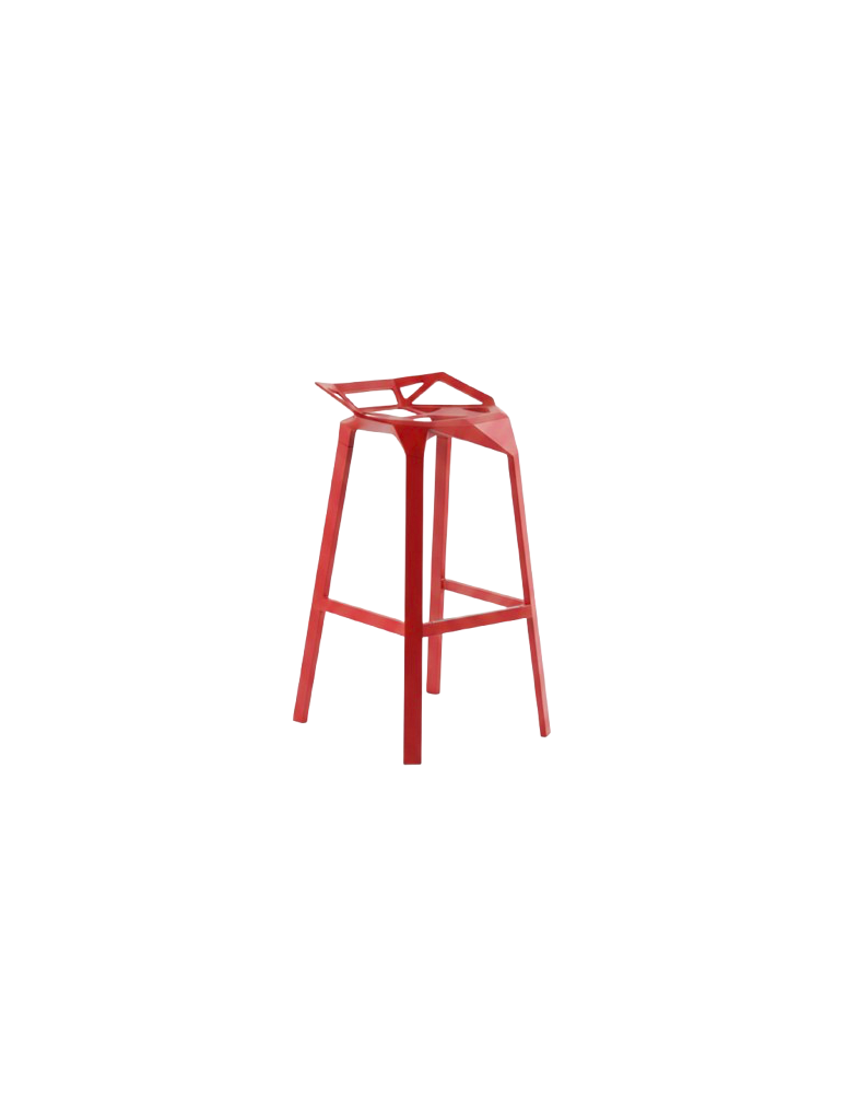 Uzywany-hoker-MAGIS-Stool-One-czerwony-geometryczny-zerowastedesign-outlet-meblowy-warszawa
