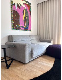 Sofa Inspirium Cloud Convertible 232 cm with Sleeping Function 133x220 cm, Grey Upholstery