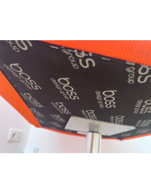 Uzywany-fotel-obrotowy-Marine-Boss-Design-pomaranczowa-tapicerka-srebrna-podstawa-zerowaste-design-outlet-meblowy-biurowy