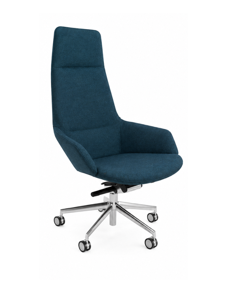 Used Aston Conference Chair by Arper – Turquoise, Swivel, on Casters