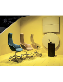 Used Aston Conference Chair by Arper – Turquoise, Swivel, on Casters