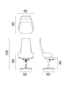 Used Aston Conference Chair by Arper – Turquoise, Swivel, on Casters