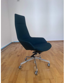 Used Aston Conference Chair by Arper – Turquoise, Swivel, on Casters