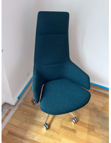 Used Aston Conference Chair by Arper – Turquoise, Swivel, on Casters