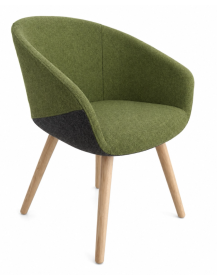 Used Bejot OX:CO W 740 Conference Chair – Green Upholstery, Wooden Legs
