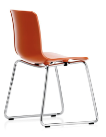Used Vitra HAL RE Sledge Chair – Orange Seat, Sled Base