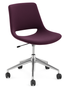 Used Arper Palm Office Chair – Purple, Swivel, Chrome
