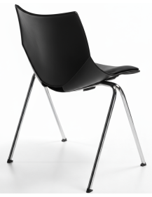 Used Bejot Shell Black Stackable Chair