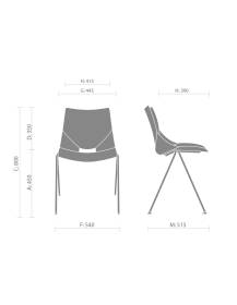 Used Bejot Shell Black Stackable Chair
