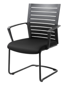 Used Steelcase Grey Conference Chair on Sled Base
