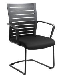 Used Steelcase Grey Conference Chair on Sled Base