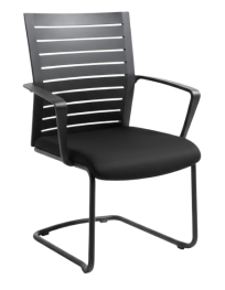 Used Steelcase Grey Conference Chair on Sled Base
