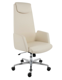 Used Bejot Office Chair, Beige, High Back, for Office and Study