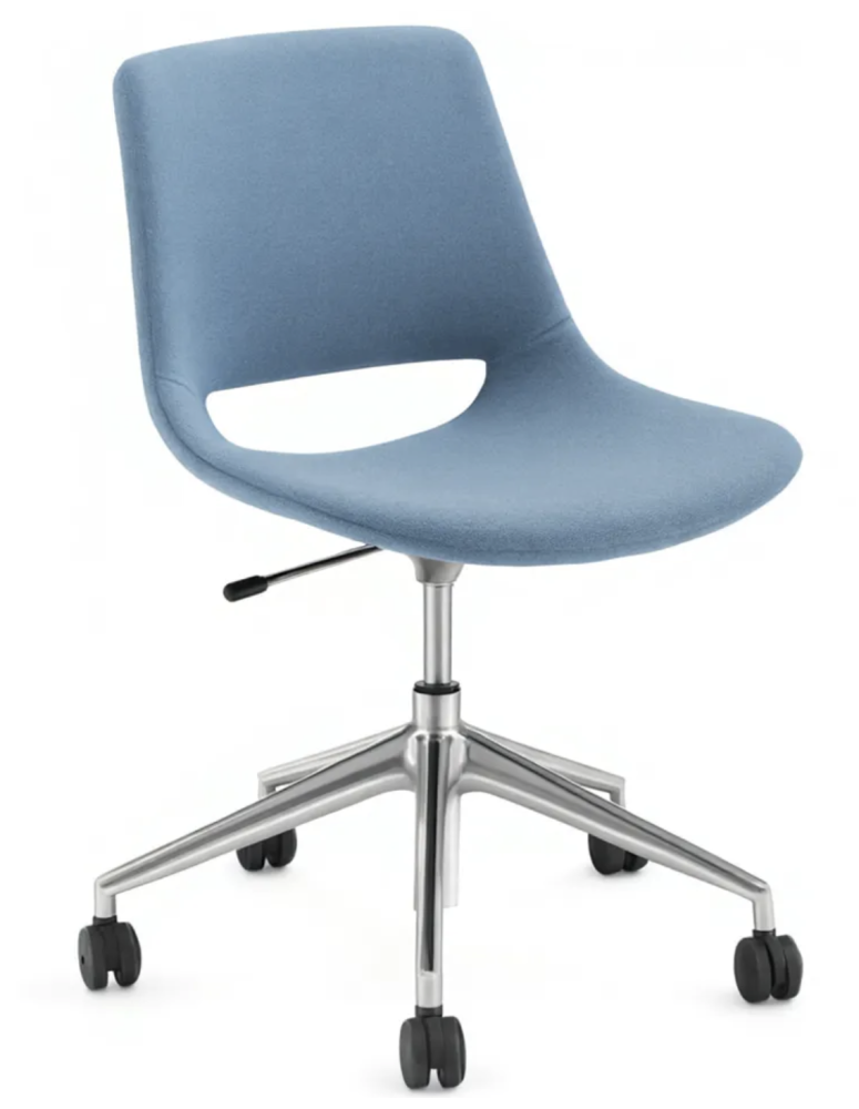 Used Arper Palm Office Chair, Blue, on Wheels