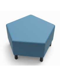 Used Blue Armless Ottoman 87 × 96 × 44 cm, Geometric Shape