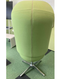 Used Profim NU 11F acoustic armchair – bucket style, blue-green