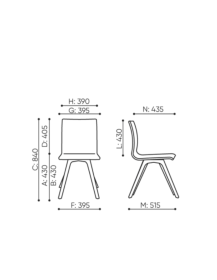 Used Orte Bejot Chair – Black, Kitchen and Conference, Stackable