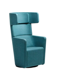 Used BENE WINGS Lounge Chair – Blue, Upholstered