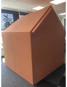 Used acoustic sound‑absorbing booth – large pod with table and two sofas
