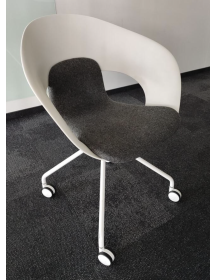 Chair DELI by Skandiform white-gray on wheels