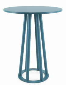 Used High Blue Bar Table 109 cm for HoReCa Spaces