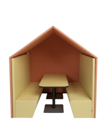 Used acoustic sound‑absorbing booth – large pod with table and two sofas