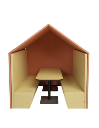 Used acoustic sound‑absorbing booth – large pod with table and two sofas
