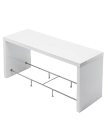 Used Large White Gloss Bar Table – 210×70×105 cm
