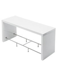 Used Large White Gloss Bar Table – 210×70×105 cm