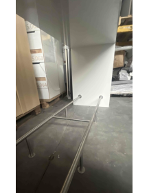 Used Large White Gloss Bar Table – 210×70×105 cm