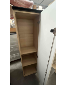Used narrow lockable cabinet with shelves, practical for office or home