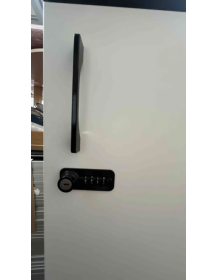 Used narrow lockable cabinet with shelves, practical for office or home