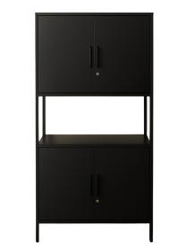 Used Minimalist Metal Cabinet – Black, Modern
