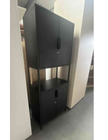 Used Minimalist Metal Cabinet – Black, Modern