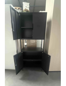 Used Minimalist Metal Cabinet – Black, Modern