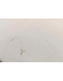 Used White Rectangular Table with Black Metal Leg – 110×55×75 cm
