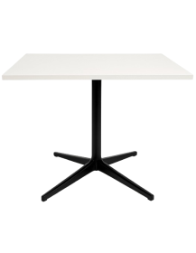 Used White Rectangular Table with Black Metal Leg – 110×55×75 cm