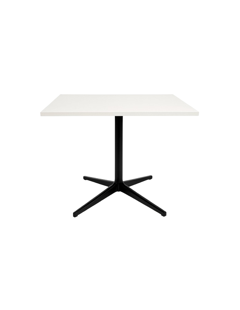Used White Rectangular Table with Black Metal Leg – 110×55×75 cm