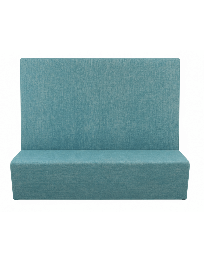 Used Large Götessons Pouf with Backrest – Upholstered, Blue-Turquoise
