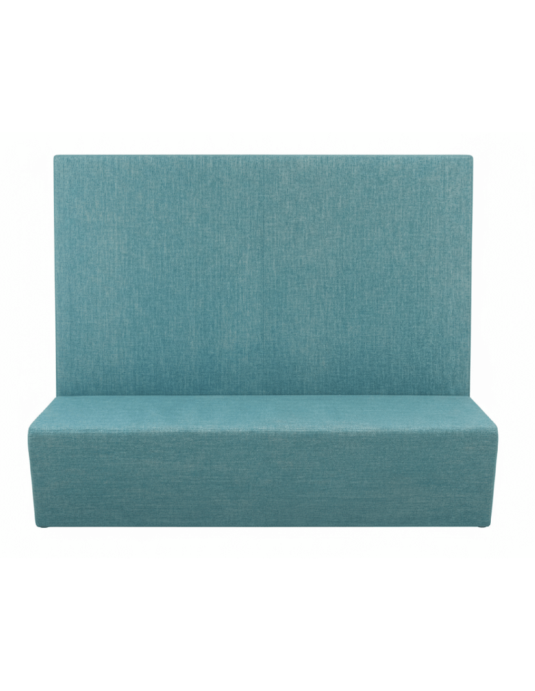 Used Large Götessons Pouf with Backrest – Upholstered, Blue-Turquoise