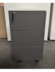 Used Grey Office Cabinet, 3 Drawers
